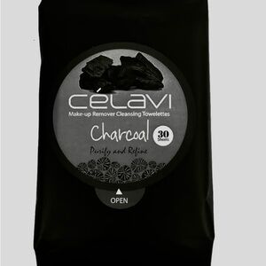 Celavi Charcoal Korean Makeup Remover Cleansing Wipes Removing 30 Towelettes